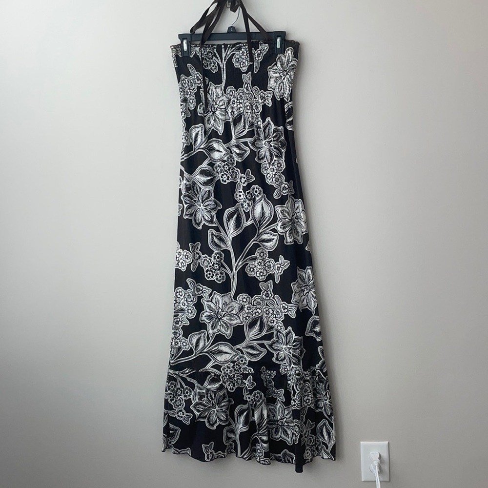 L.O.G.G. Hawaiian print sleeveless dress maxi length women size medium